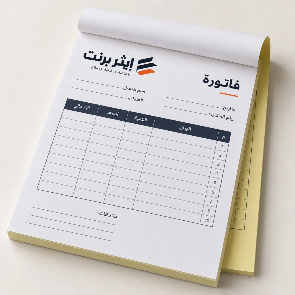 طباعة دفاتر فواتير مخصصة في جدة