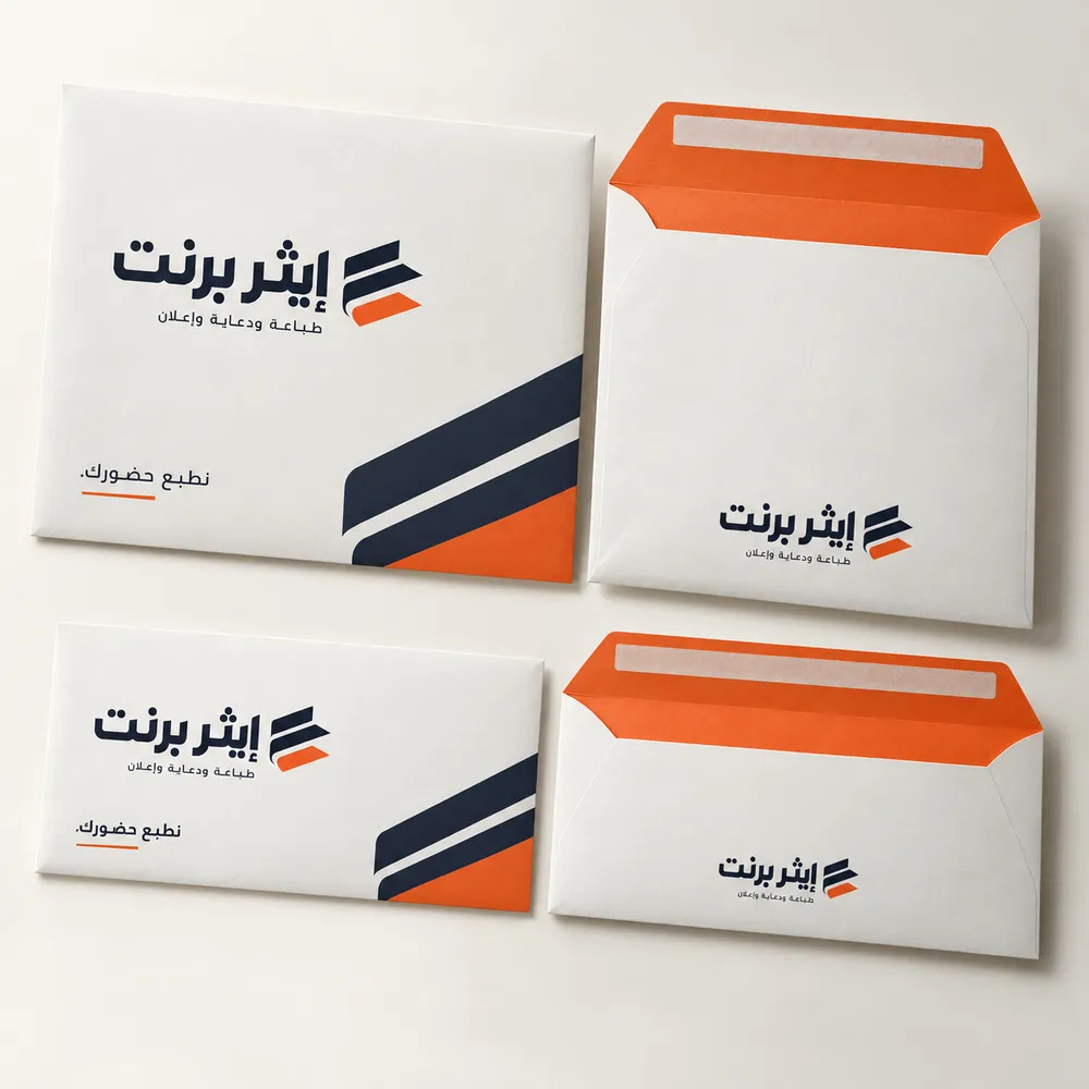 طباعة أظرف مراسلات بشعار في جدة